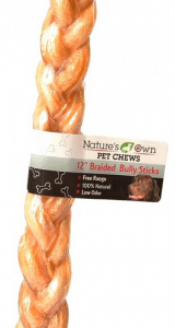 Nature's Own USA Low Odor Braided Bully Sticks - 6-inch