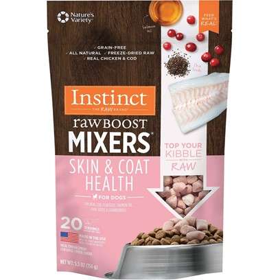 Nature's Variety Instinct Raw Boost Mixers Grain Free Skin & Coat Health Freeze Dried Raw Dog Food Topper 5.5-oz