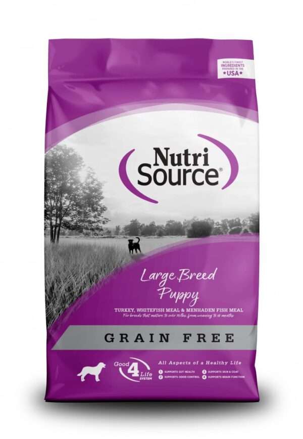 NutriSource Grain Free Large Breed Puppy Recipe Dry Dog Food - 15 lb Bag