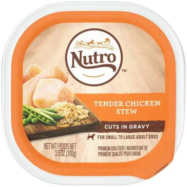 Nutro Grain Free Tender Chicken Stew Wet Dog Food Trays - 3.5 oz, case of 24