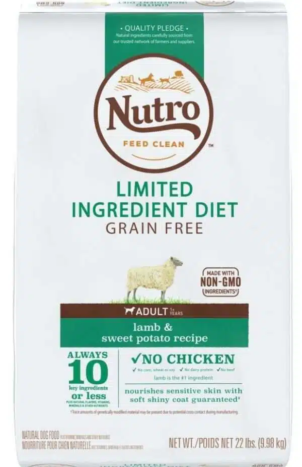 Nutro Limited Ingredient Diet Grain Free Adult Lamb & Sweet Potato Dry Dog Food - 22 lb Bag