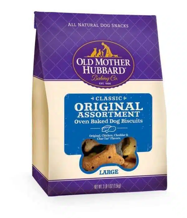 Old Mother Hubbard Mothers Solutions Crunchy Natural Original Assortment Large Biscuits Dog Treats - 3.3 lb Bag