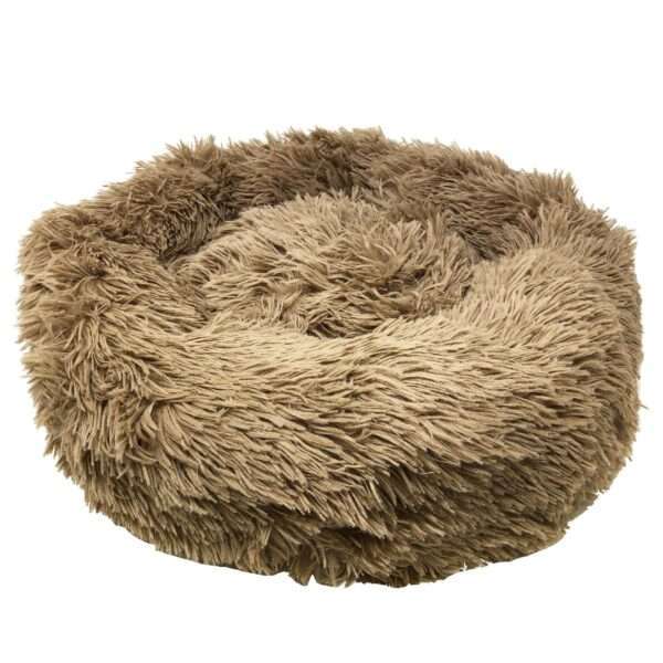 Pet Life Nestler High-Grade Plush and Soft Rounded Dog Bed in Beige, Size: 26.4"L x 26.4"W x 6.69"H | Polyester | PetSmart