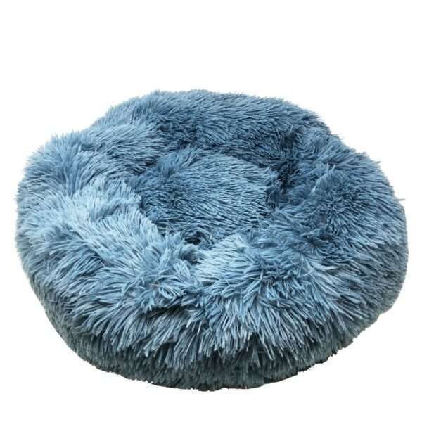 Pet Life Nestler High-Grade Plush and Soft Rounded Dog Bed in Blue, Size: 26.4"L x 26.4"W x 6.69"H | Polyester | PetSmart