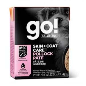 Petcurean Go! Skin & Coat Care Pollock Pate Wet Dog Food 12.5-oz, case of 12