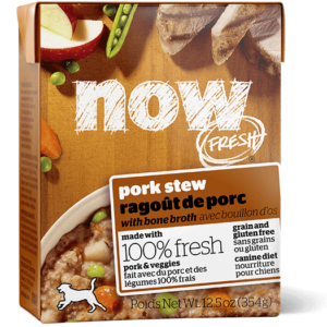 Petcurean Now! Fresh Grain Free Pork Stew with Bone Broth Wet Dog Food - 12.5 oz, case of 12