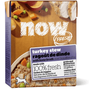 Petcurean Now! Fresh Grain Free Turkey Stew with Bone Broth Wet Dog Food - 12.5 oz, case of 12