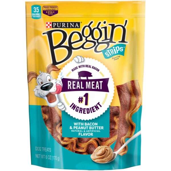 Purina Beggin' Strips Bacon & Peanut Butter Dog Treats | 6 oz