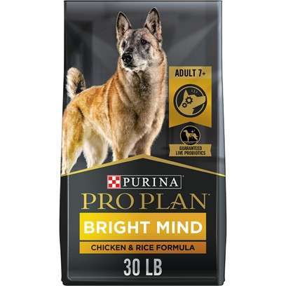 Purina Pro Plan Bright Mind Adult 7plus Chicken and Rice Formula Dry Dog Food 30-lb