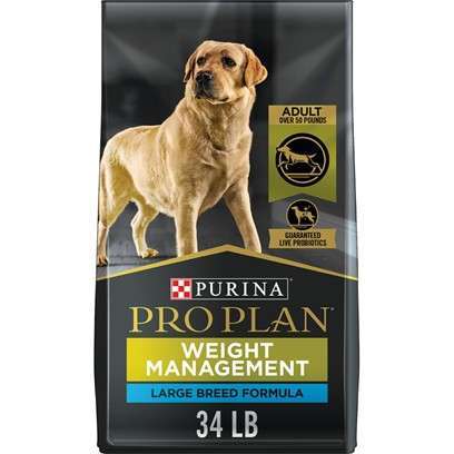 Purina Pro Plan Extra Care Weight Management Dry Dog Food for Large Dog Breeds 34 Lb bag