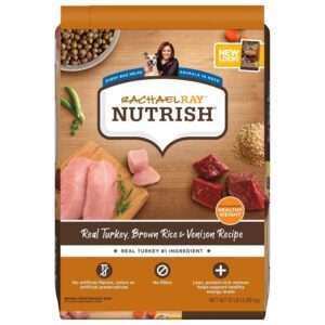 Rachael Ray Nutrish Real Turkey, Brown Rice & Venison Recipe Dry Dog Food | 13 lb