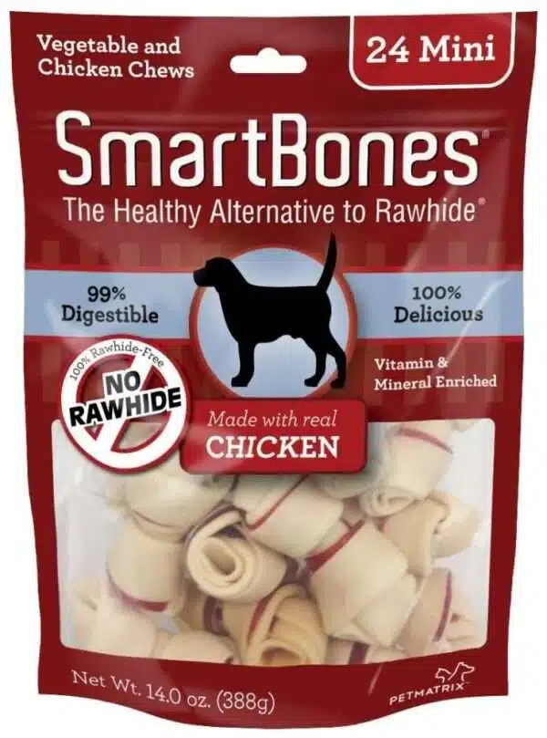 SmartBones Mini Chicken Chew Bones Dog Treats - 24-pack