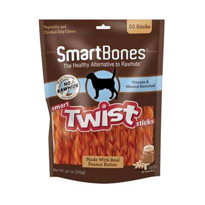 SmartBones Twists Peanut Butter Dog Treat 9.7-oz