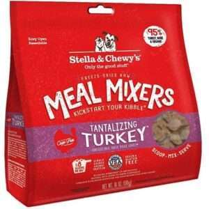 Stella & Chewy's Freeze Dried Raw Tantalizing Turkey Meal Mixers Grain Free Dog Food Topper 8-oz