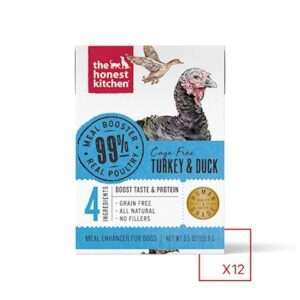 The Honest Kitchen Meal Booster 99% Turkey & Duck Dog Food Topper 5.5-oz, case of 12