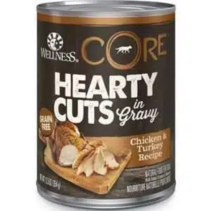 Wellness CORE Natural Grain Free Hearty Cuts Chicken and Turkey Canned Dog Food 12.5-oz, case of 12