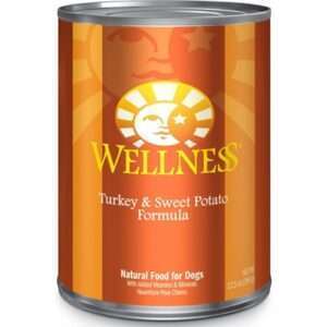 Wellness Canned Dog Food for Adult Dogs Turkey & Sweet Potato Recipe 12.5oz cans/case of 12