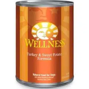 Wellness Canned Dog Food for Adult Dogs Turkey & Sweet Potato Recipe 12.5oz cans/case of 12