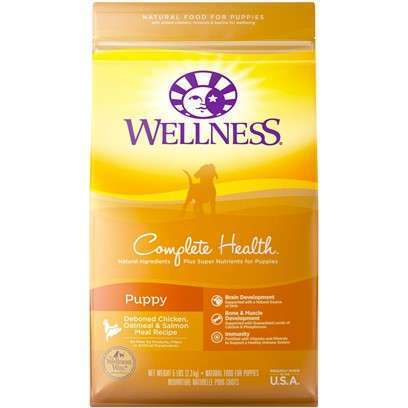 Wellness Complete Health Natural Puppy Chicken, Oatmeal and Salmon Dry Dog Food 5-lb
