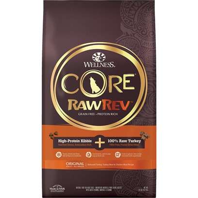 Wellness Core Raw Rev Natural Grain Free Original Turkey and Chicken with Freeze Dried Turkey Dry Dog Food 10-lb