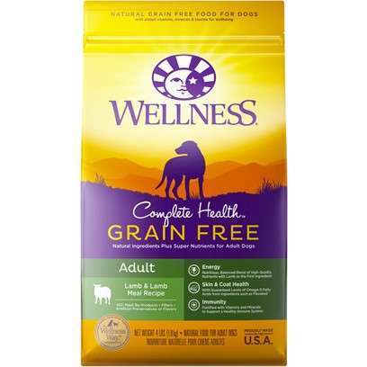 Wellness Grain-Free Complete Health Adult Lamb & Lamb Meal Recipe Dry Dog Food 24-lb