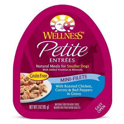 Wellness Petite Entrees Mini-Filets Grain Free Natural Roasted Chicken Recipe Wet Dog Food 3-oz, case of 12