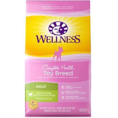 Wellness Toy Breed Complete Health Adult Deboned Chicken, Brown Rice & Peas Recipe Dry Dog Food 4-lb