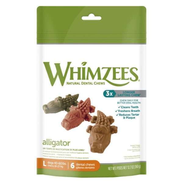 Whimzees Alligator Dental Dog Treats - Small: 12.7 oz