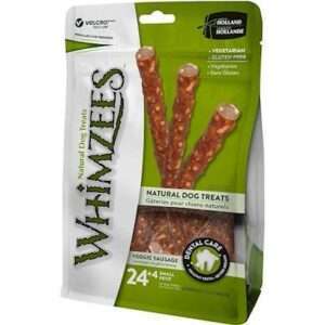 Whimzees Veggie Sausage Dental Chew Dog Treats Large: Pack of 7