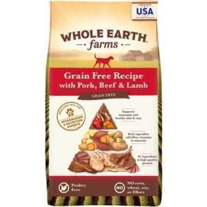 Whole Earth Farms Grain Free Recipe with Pork, Beef and Lamb Dry Dog Food 25-lb