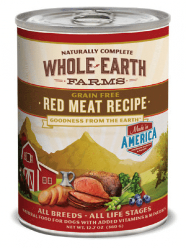 Whole Earth Farms Grain Free Red Meat Canned Dog Food - 12.7 oz, case of 12