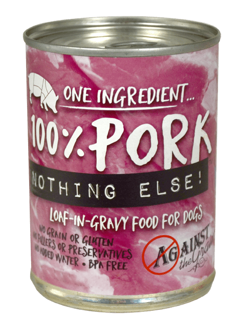 Against the Grain Nothing Else Grain Free One Ingredient 100% Pork Canned Dog Food - 11 oz, case of 12