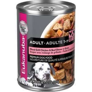 Eukanuba Adult Mixed Grill Beef and Chicken Dinner in Gravy Canned Dog Food 12.5-oz, case of 12