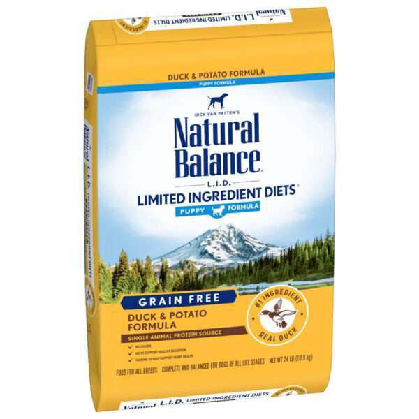 Natural Balance L.I.D. Limited Ingredient Diets Grain Free Potato & Duck Puppy Formula Dry Dog Food - 12 lb Bag
