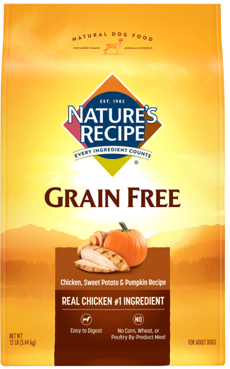 Nature's Recipe Grain Free Chicken, Sweet Potato & Pumpkin Dry Dog Food - 24 lb Bag