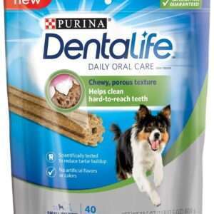 Purina Dentalife Daily Oral Care Adult Small & Medium Breed Chicken Flavor Dog Treats - 40-pack
