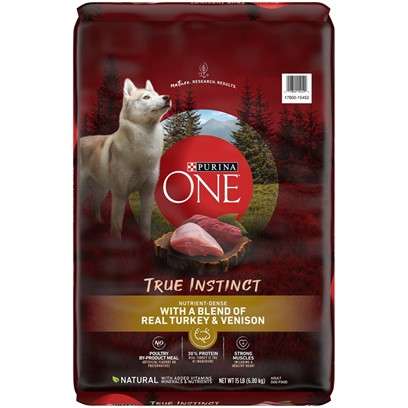 Purina ONE SmartBlend True Instinct Turkey & Venison Dry Dog Food 36-lb