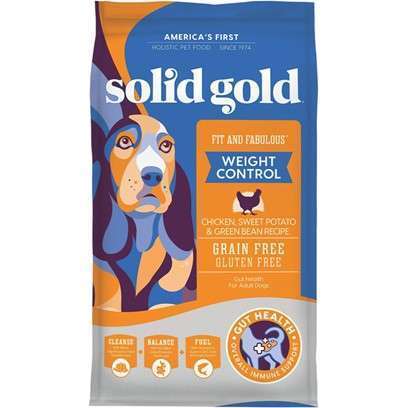 Solid Gold Fit and Fabulous Grain Free Weight Control Recipe with Chicken, Sweet Potato & Green Bean Dry Dog Food 24-lb