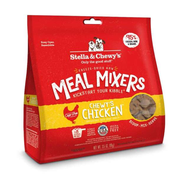 Stella & Chewy's Freeze Dried Raw Chewy's Chicken Meal Mixers Grain Free Dog Food Topper - 36 oz (2 x 18 oz)