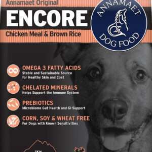 Annamaet Original Encore 25% Chicken Meal & Brown Rice Recipe Dry Dog Food - 25 lb Bag