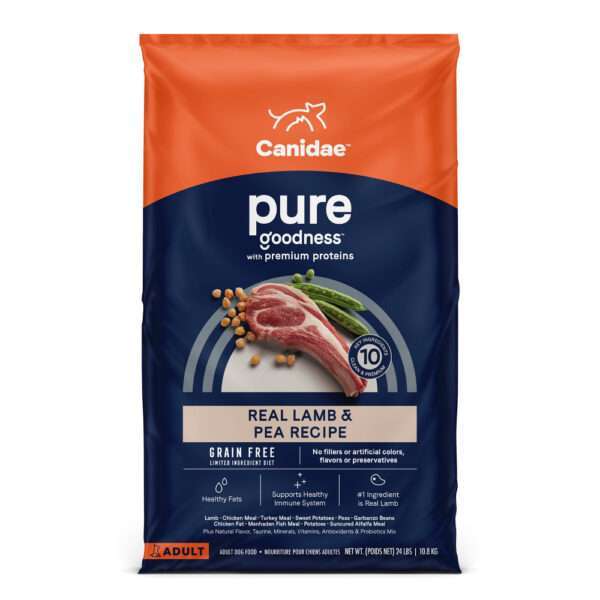 Canidae Grain Free PURE Lamb & Pea Recipe Dry Dog Food - 48 lb Bag (2 x 24 lb Bag)