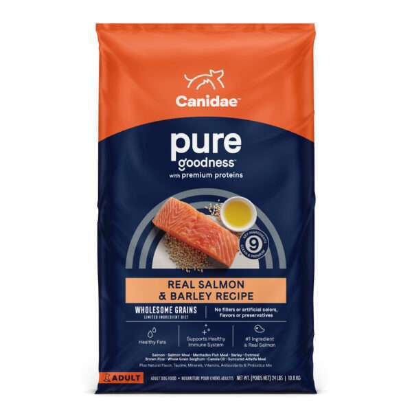 Canidae Pure with Grains Real Salmon & Barley Recipe Dry Dog Food - 24 lb Bag