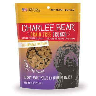 Charlee Bear Bear Crunch Grain Free Turkey, Sweet Potato & Cranberry Dog Treats 8-oz