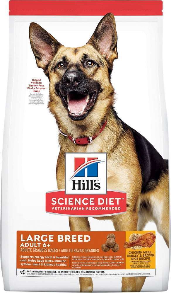 Hill's Science Diet Adult 6+ Large Breed Chicken Meal, Rice, & Barley Recipe Dry Dog Food - 15 lb Bag