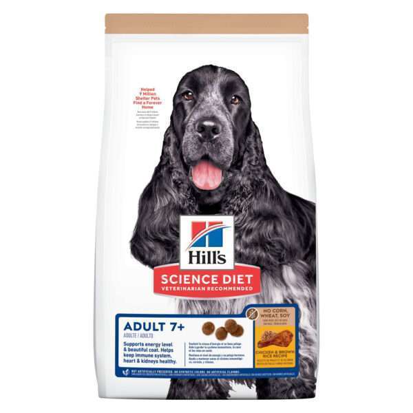 Hill's Science Diet Adult 7+ No Corn, Wheat, or Soy Chicken Senior Dry Dog Food - 30 lb Bag
