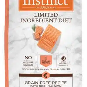 Instinct Limited Ingredient Adult Diet Grain Free Real Salmon Recipe Natural Dry Dog Food - 4 lb Bag
