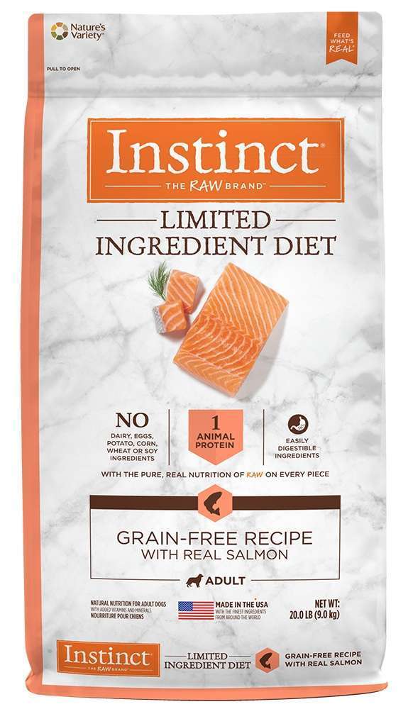 Instinct Limited Ingredient Adult Diet Grain Free Real Salmon Recipe Natural Dry Dog Food - 4 lb Bag