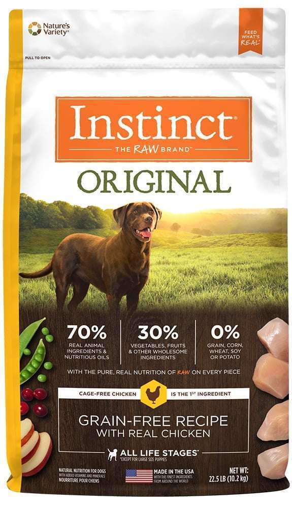 Instinct Original Grain Free Recipe with Real Chicken Natural Dry Dog Food - 45 lb Bag (2 x 22.5 lb Bag)