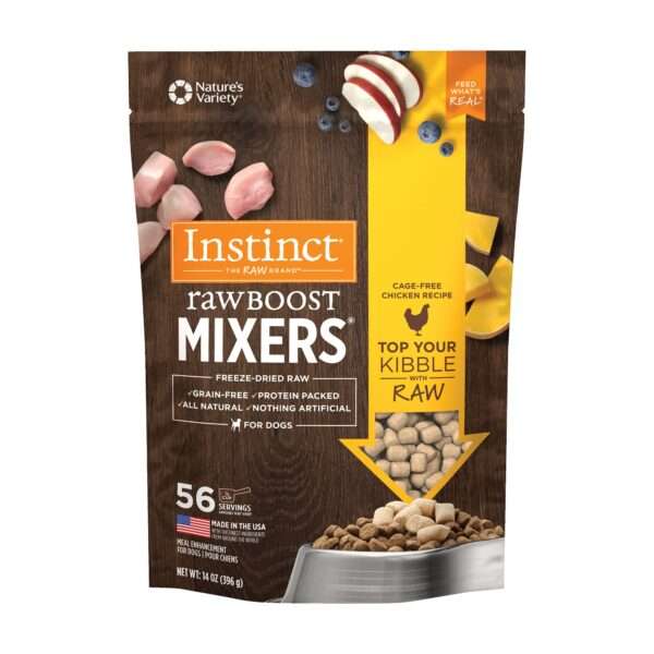 Instinct Raw Boost Mixers All Life Stage Dog Food Topper - Grain Free, Freeze Dried Raw, Chicken, Size: 14 oz | PetSmart Salmon