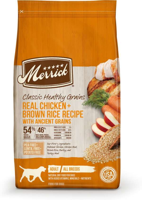 Merrick Classic Chicken & Brown Rice Recipe with Ancient Grains Dry Dog Food - 4 lb Bag